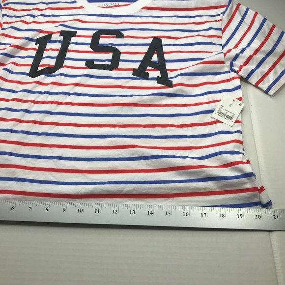 Mad Engine Mighty Fine Women's Red White Blue USA Tee Shirt XL New - Picture 9 of 11